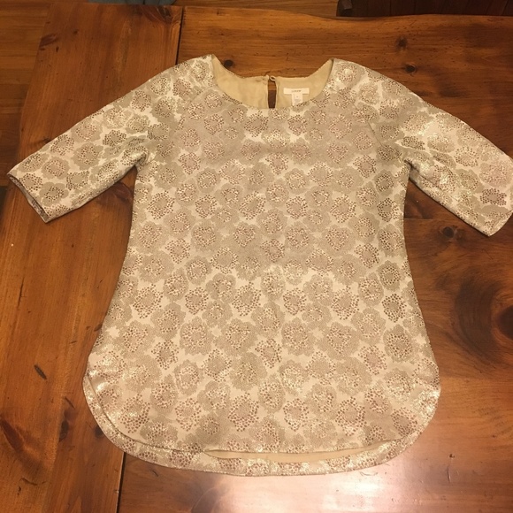 J Crew Gold Shirt Size 0 - Picture 1 of 1